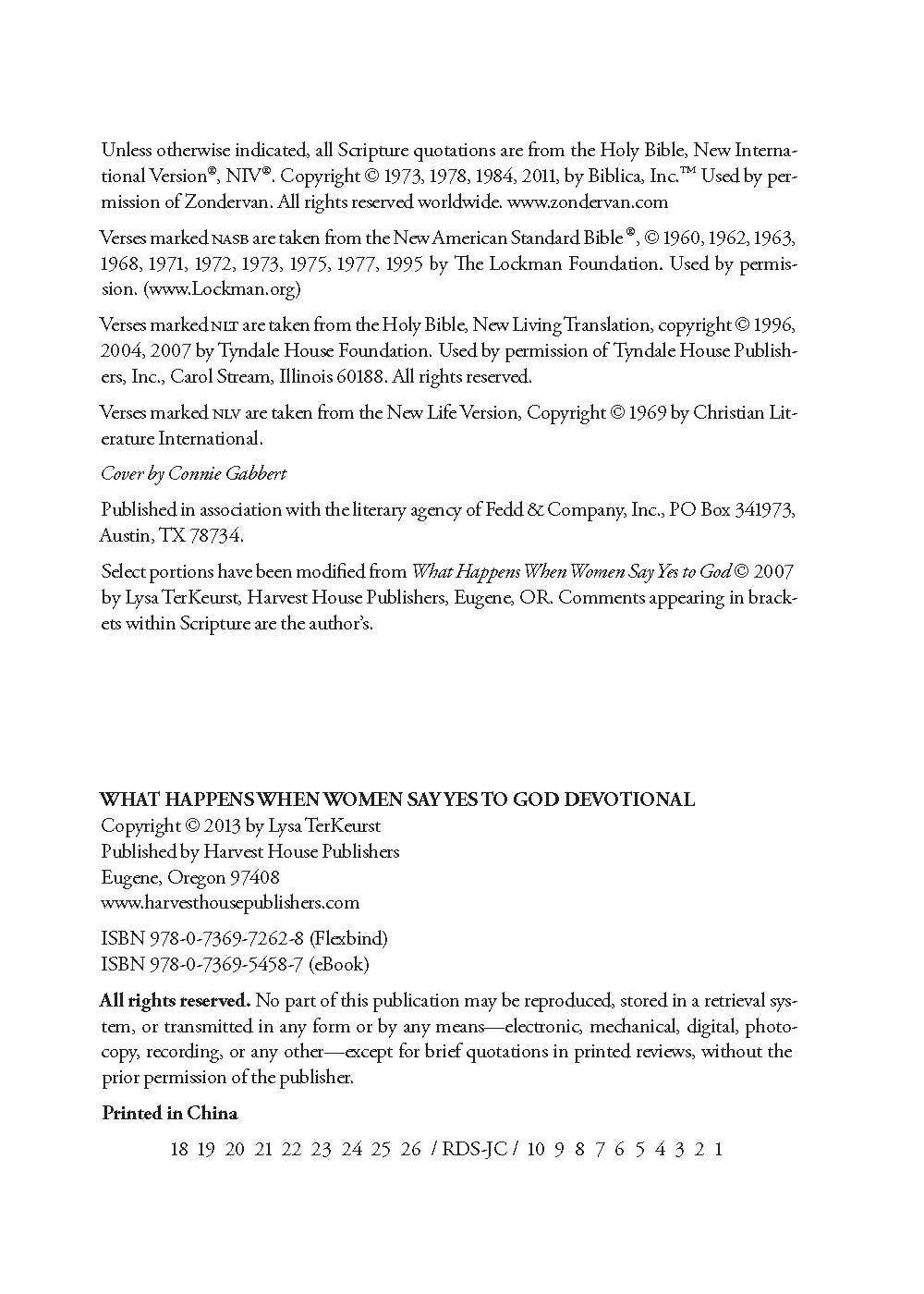 What Happens When Women Say Yes to God Devotional