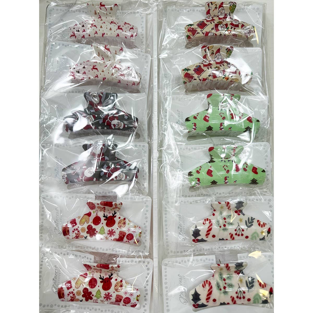 Christmas Design Patterns Hair Claw Clip
