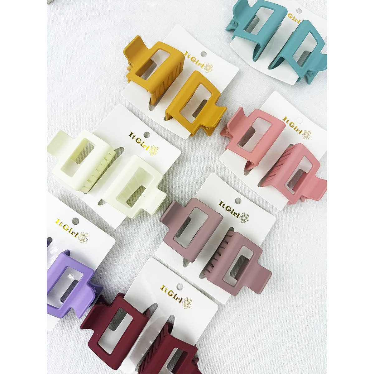 Medium Matt Cut Out Rectangle Hair Claw
