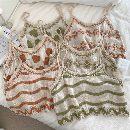 Embroidered Summer Tank Top