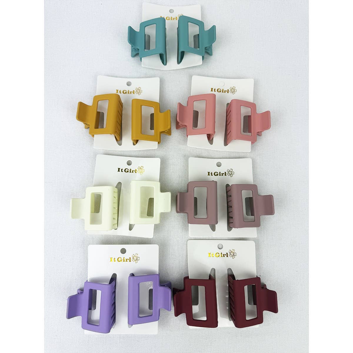 Medium Matt Cut Out Rectangle Hair Claw