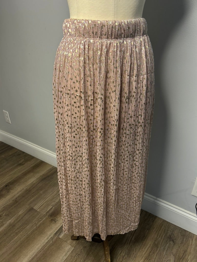 Glitter Dot Midi Skirt