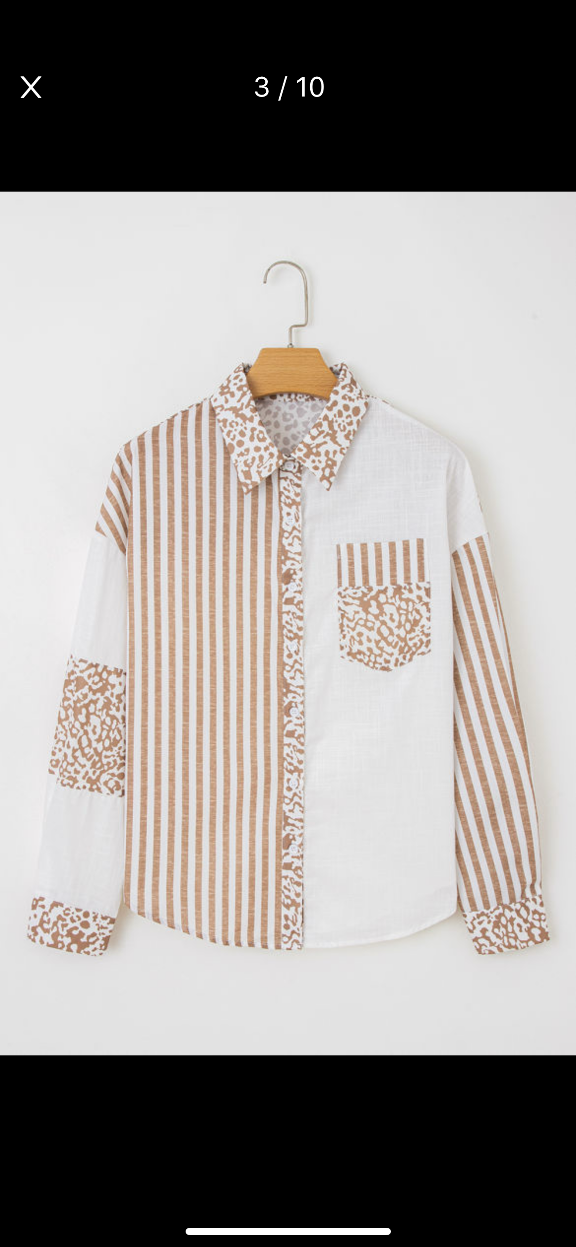 Leopard Striped Western Casual Shirt