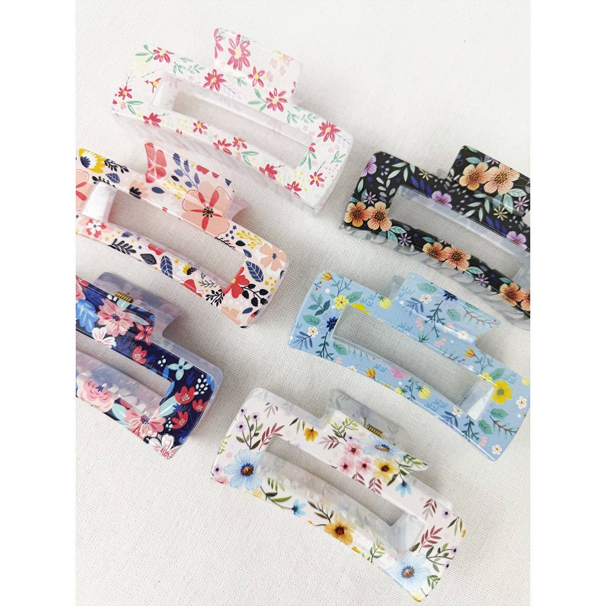 Pretty Flower Print Variety Designs Hair Claw