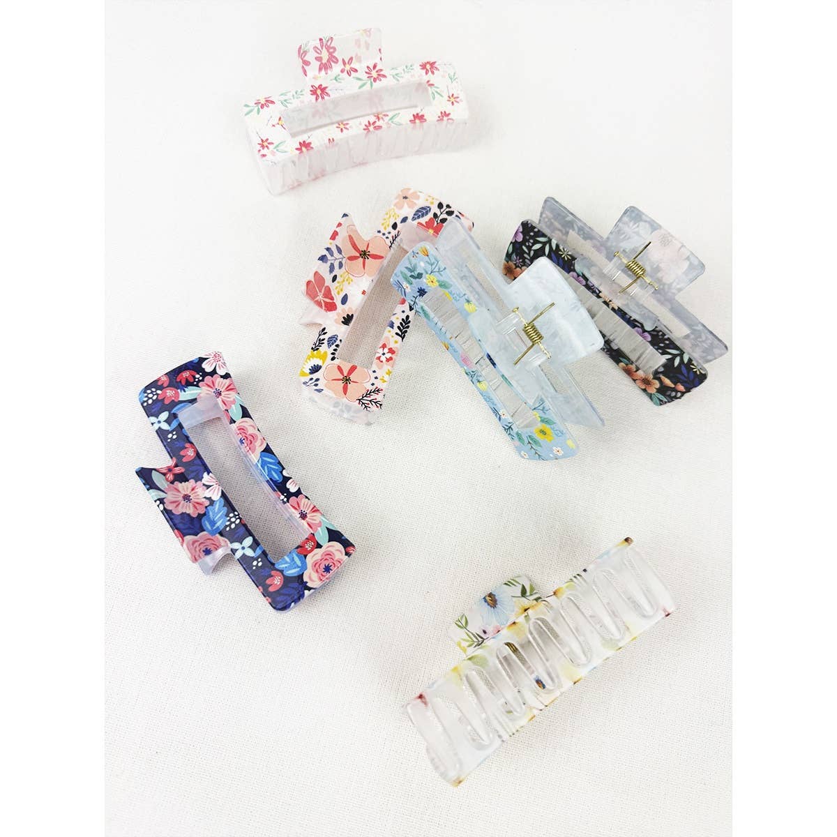 Pretty Flower Print Variety Designs Hair Claw
