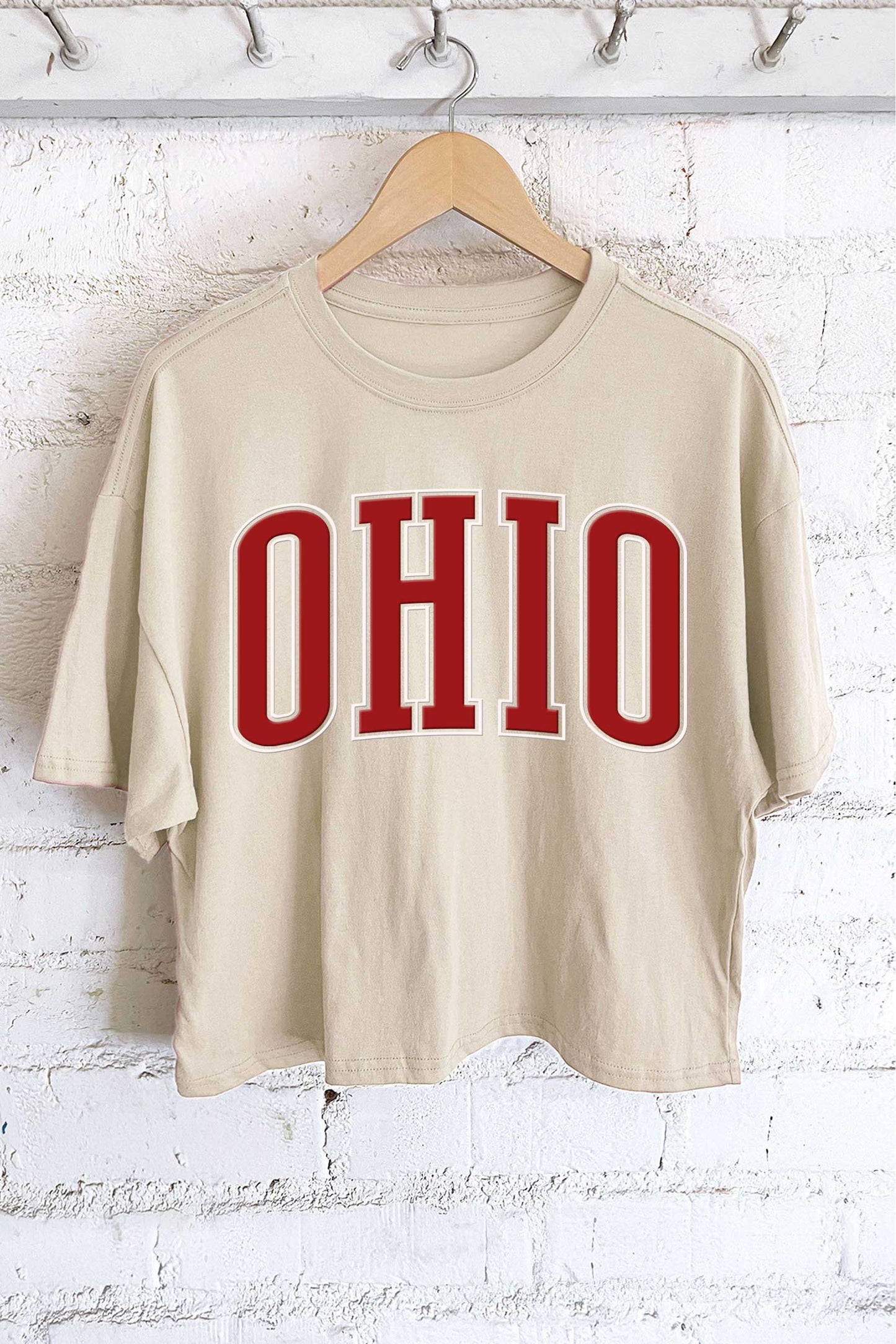 OHIO PUFF GRAPHIC LONG CROP TOP