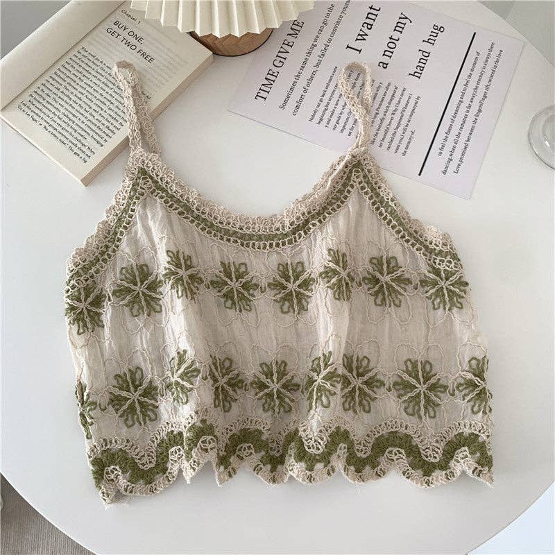 Embroidered Summer Tank Top