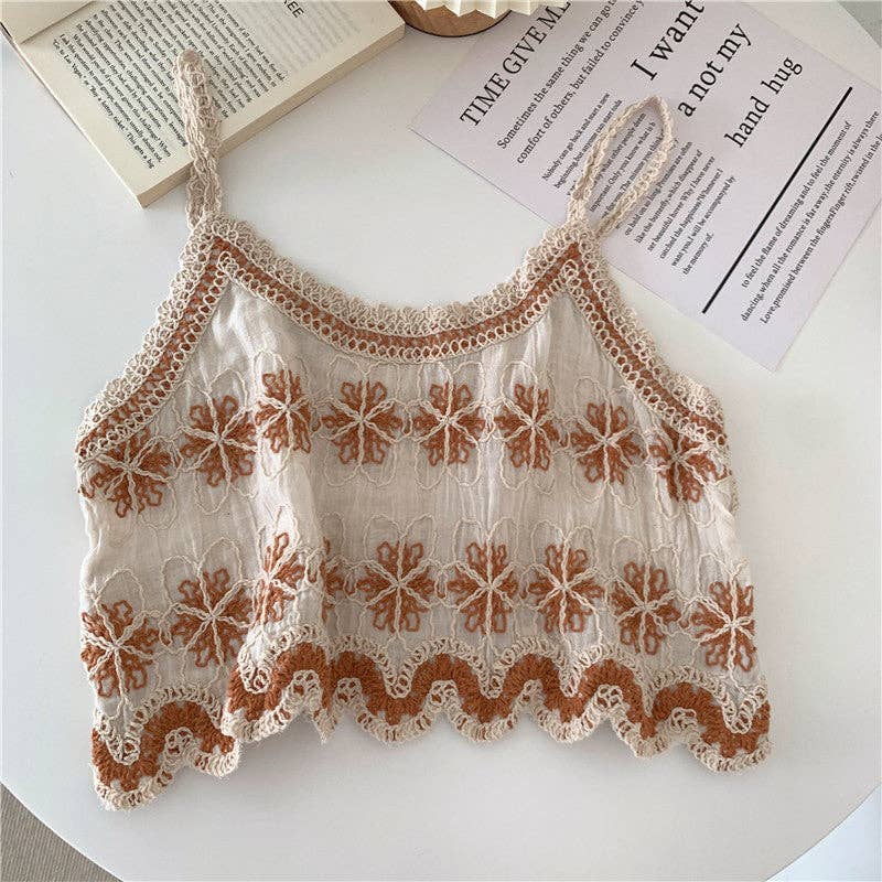 Embroidered Summer Tank Top
