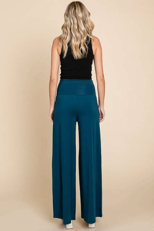 CJP1763 - FOLDABLE WAIST BAND PALAZZO PANTS