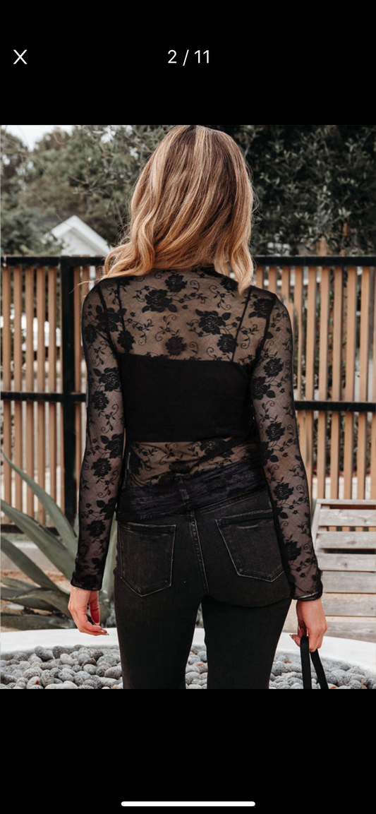 Black Lace Top