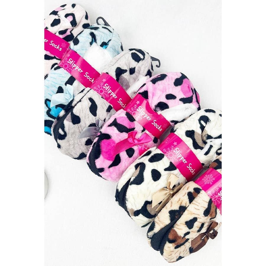 Leopard Soft Non Slip Winter Slipper