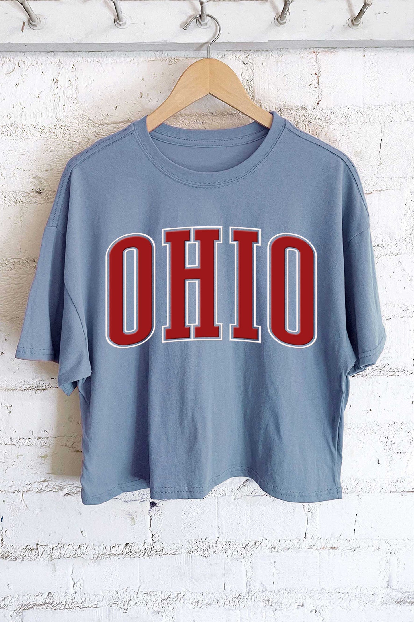 OHIO PUFF GRAPHIC LONG CROP TOP