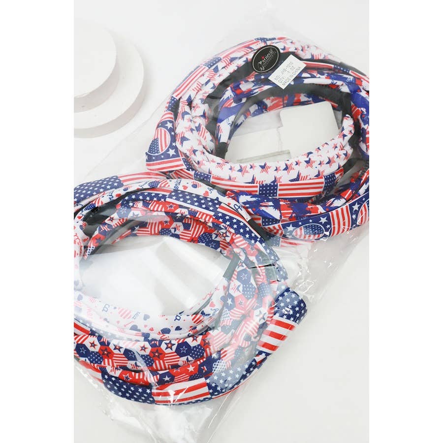 USA Flag American Patriotic Twisted  Headband