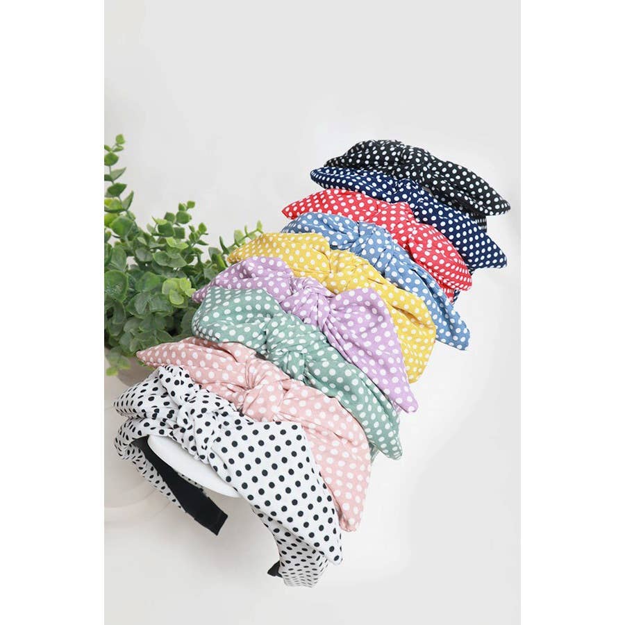 Polka Dot Ribbon Headband