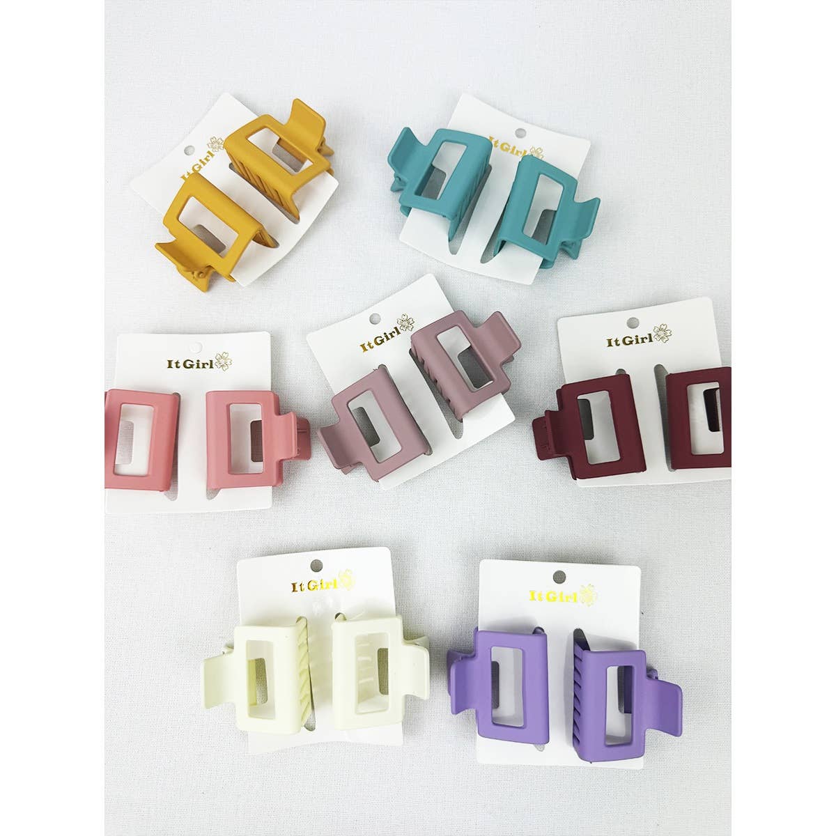 Medium Matt Cut Out Rectangle Hair Claw