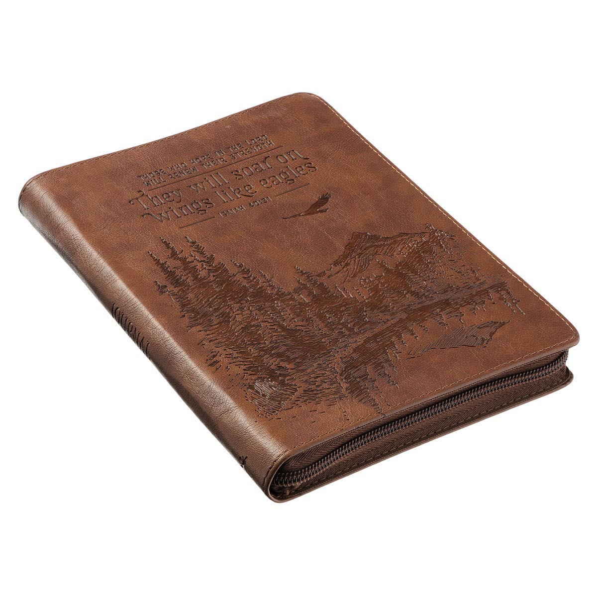 Journal Classic Zip Brown They Will Soar Isa. 40:31