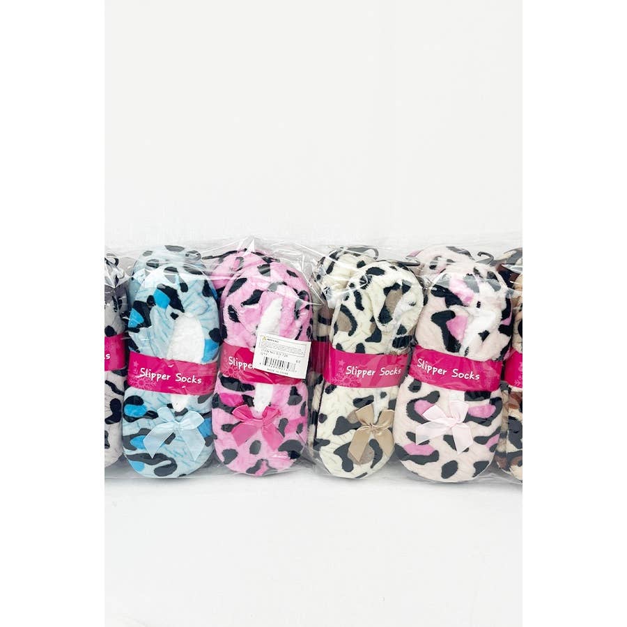 Leopard Soft Non Slip Winter Slipper