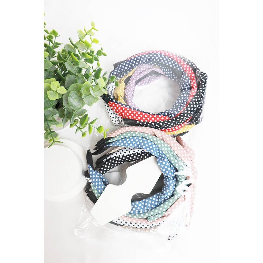 Polka Dot Ribbon Headband