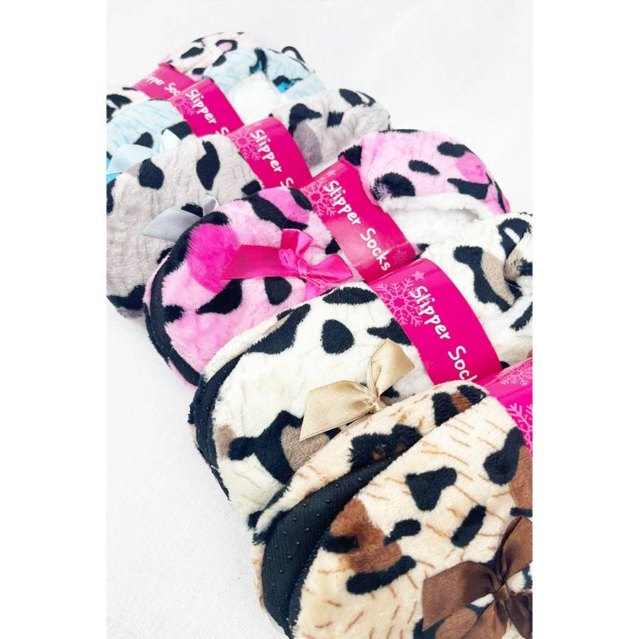 Leopard Soft Non Slip Winter Slipper