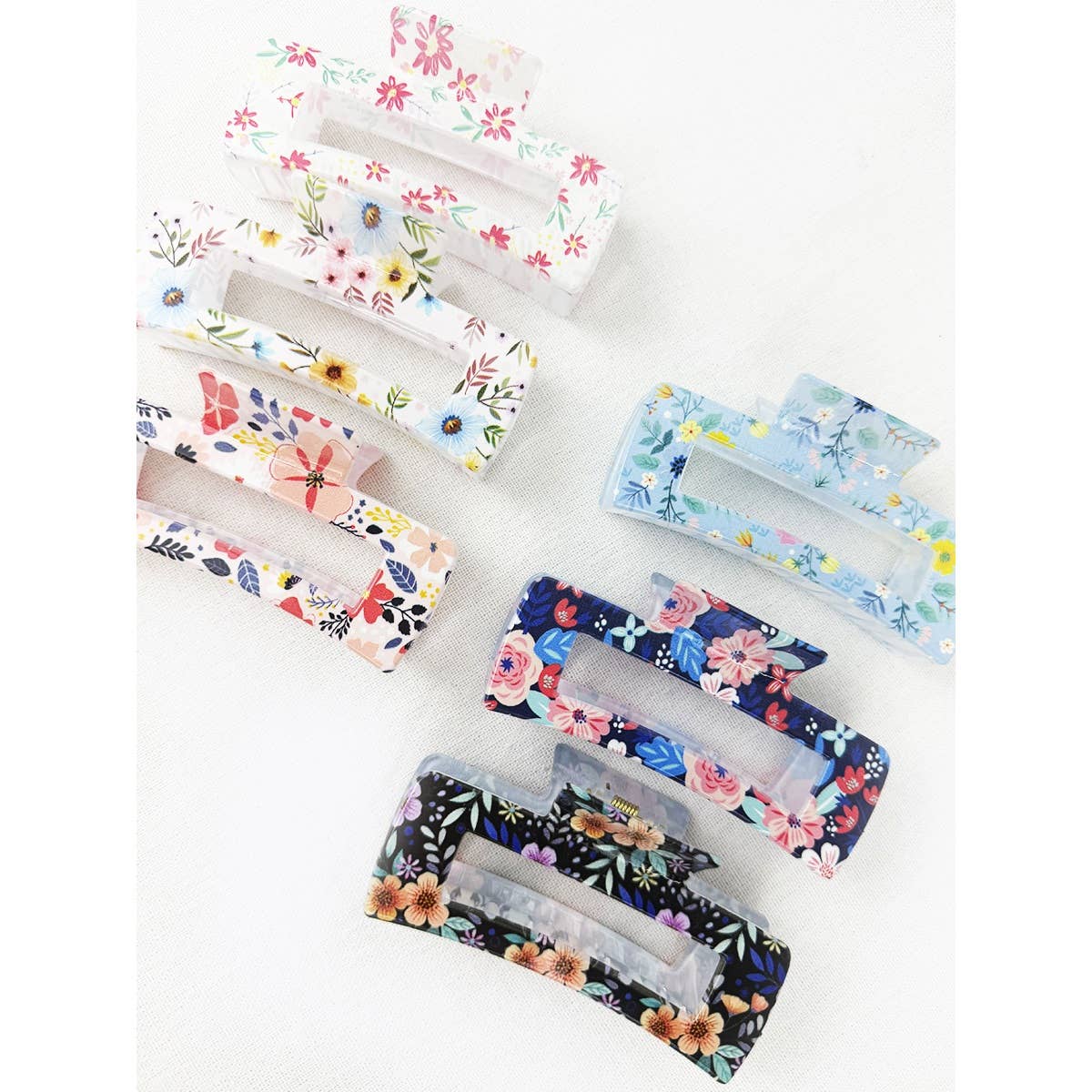 Pretty Flower Print Variety Designs Hair Claw