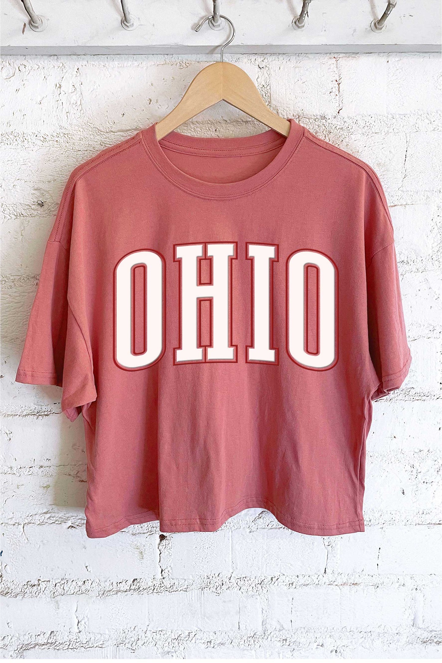 OHIO PUFF GRAPHIC LONG CROP TOP