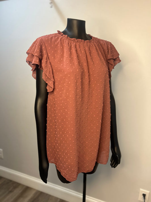 Double Layer Flutter Sleeve Top