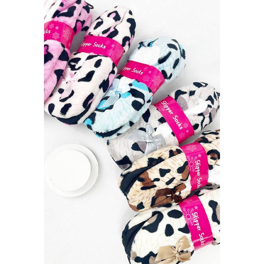 Leopard Soft Non Slip Winter Slipper