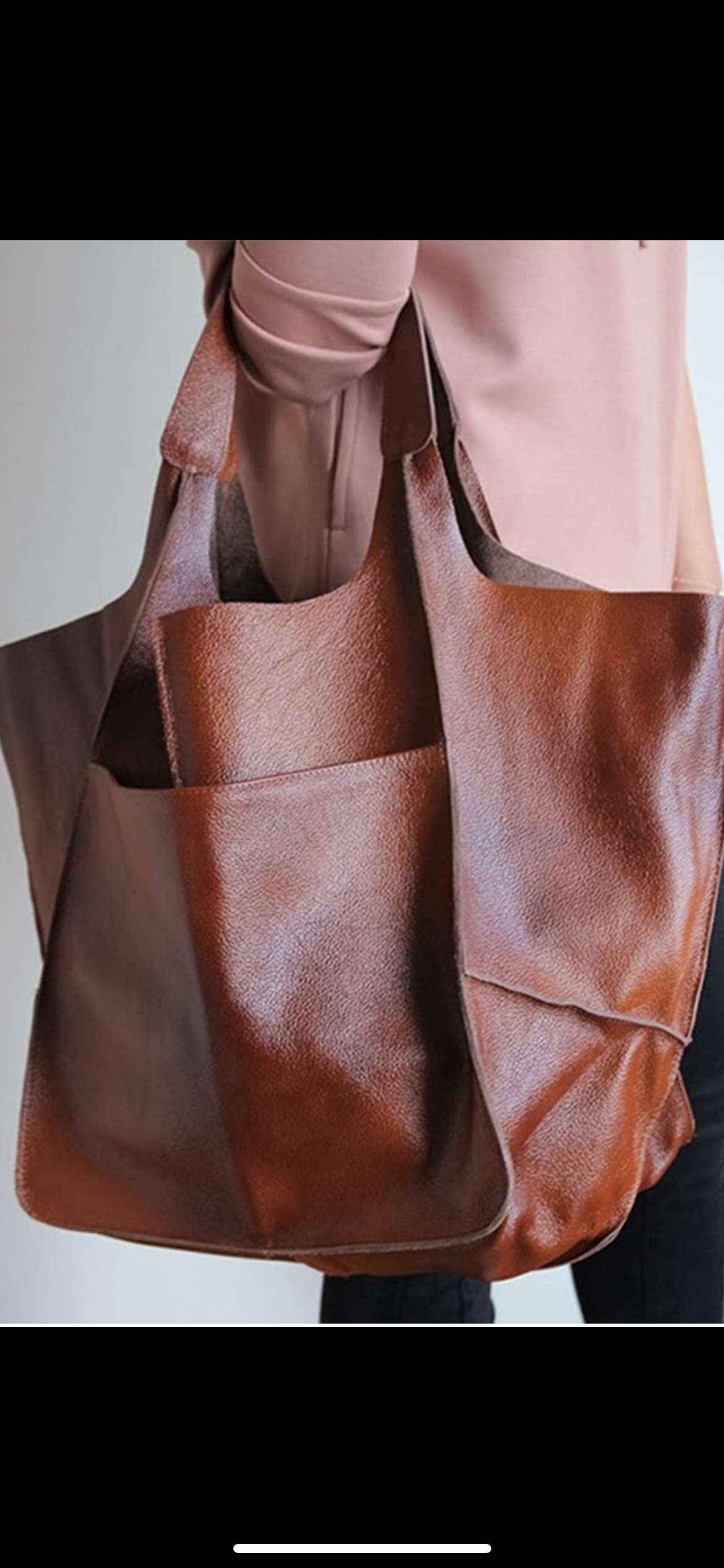 Oversized Soft Vegan Leather Bag