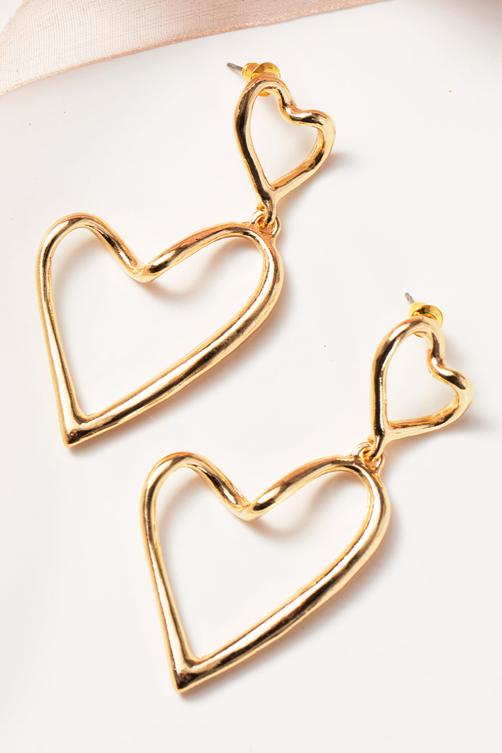 Gold heart Earrings