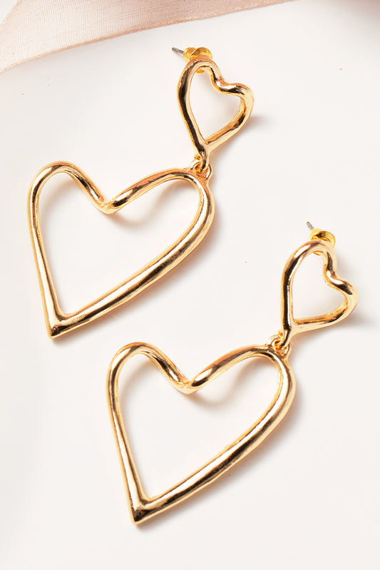 Gold heart Earrings