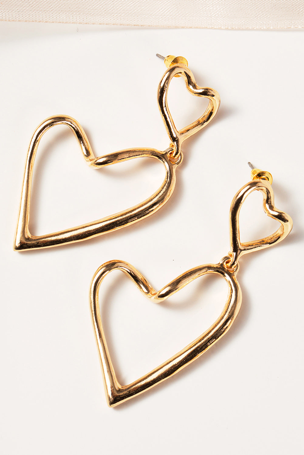 Gold heart Earrings