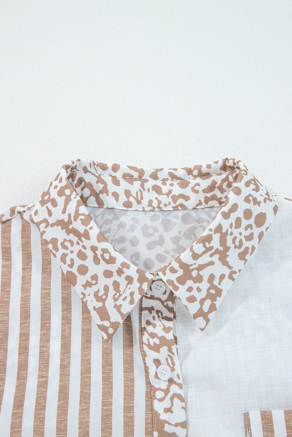 Khaki leopard stripe western casual