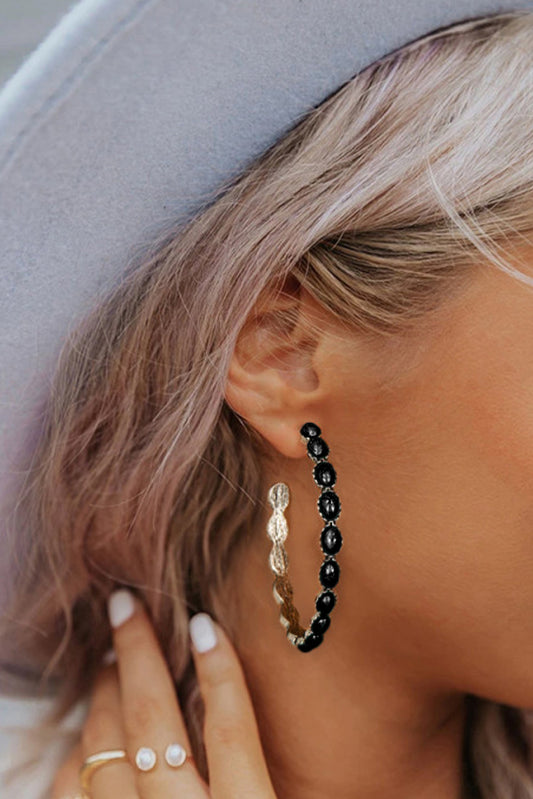 Black Gem Earrings