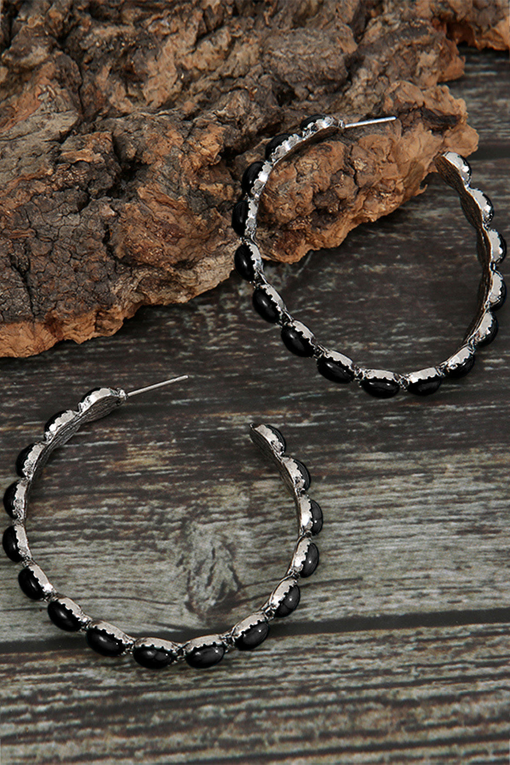 Black Gem Earrings
