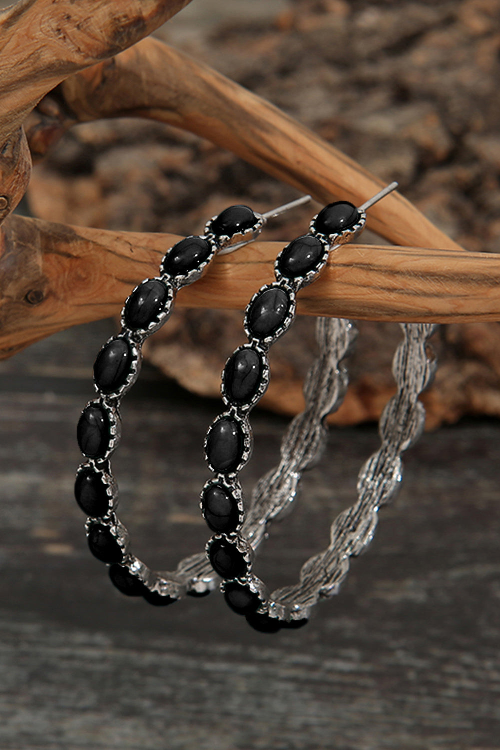 Black Gem Earrings