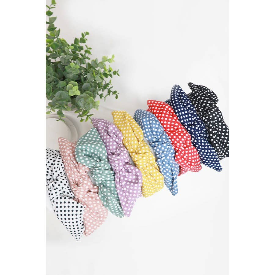 Polka Dot Ribbon Headband