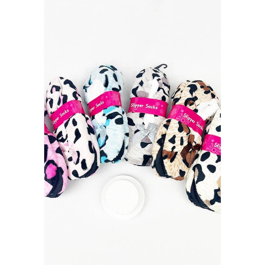 Leopard Soft Non Slip Winter Slipper