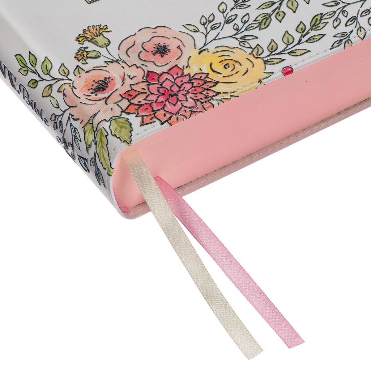 KJV My Creative Bible Faux Leather, White Floral Printed