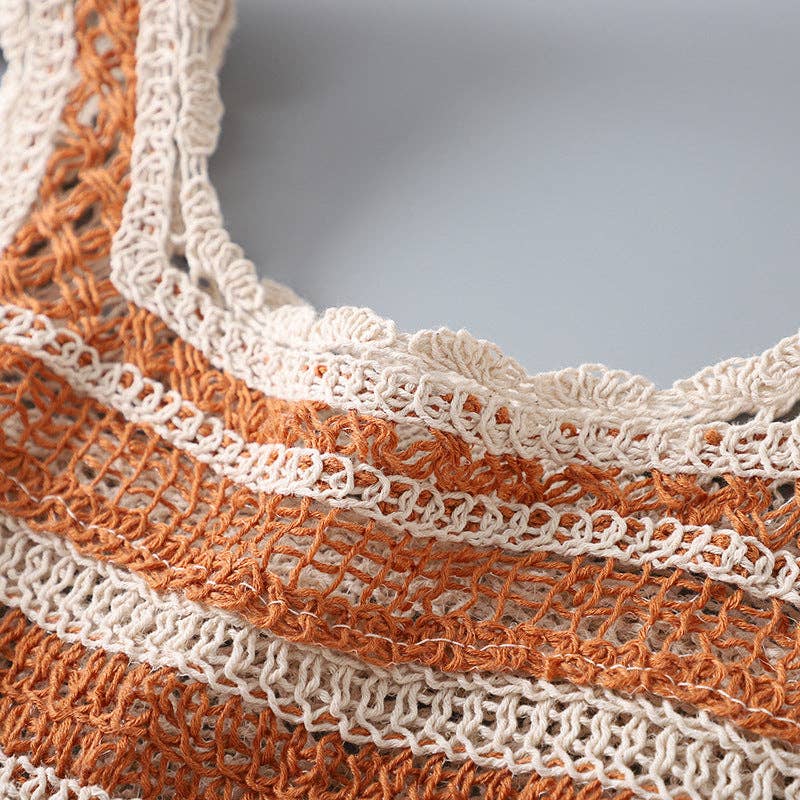 Vintage Floral Crochet Hollow-Out Vest Top