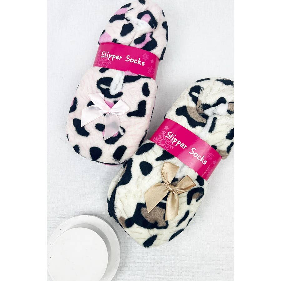 Leopard Soft Non Slip Winter Slipper