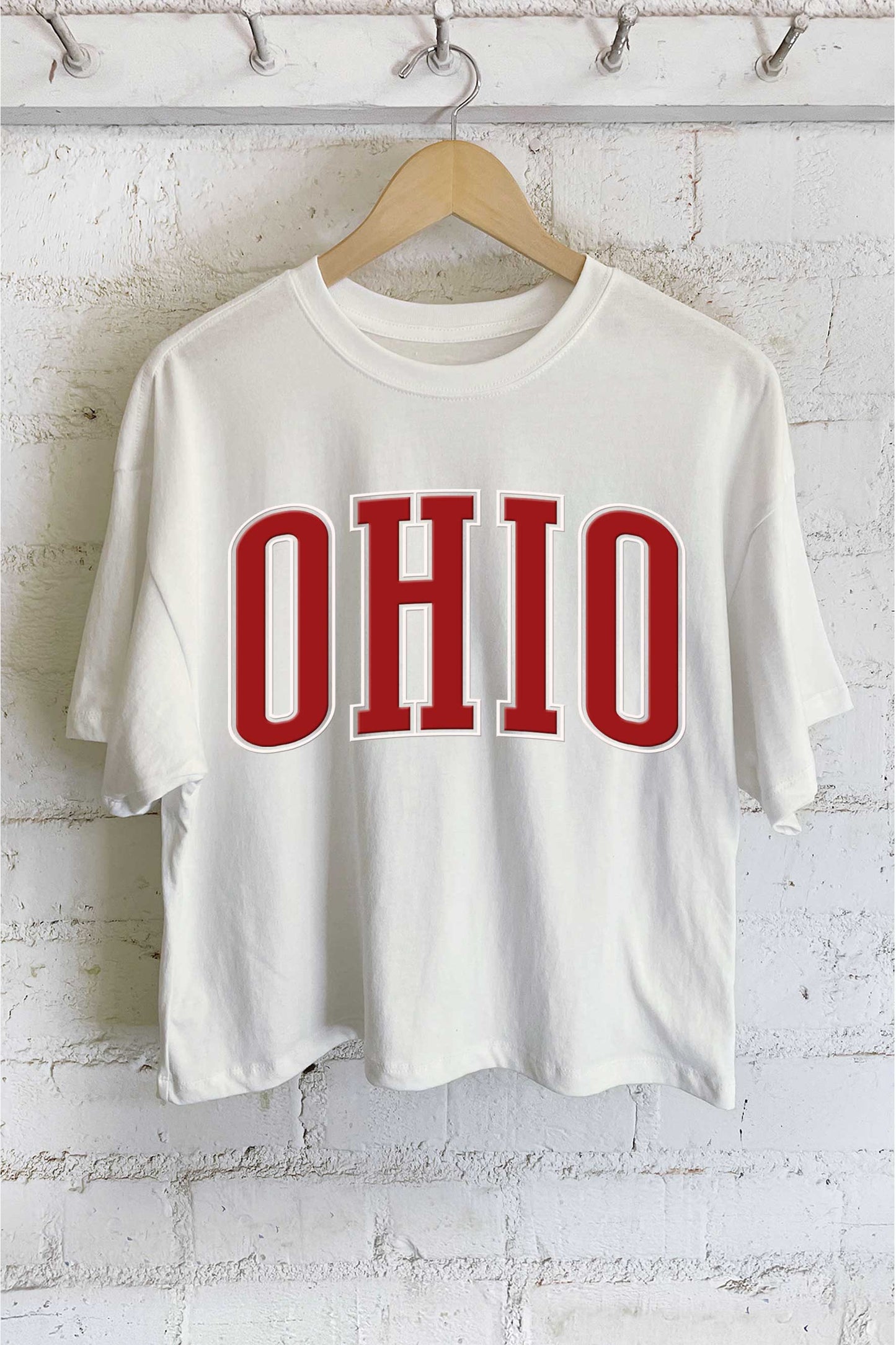 OHIO PUFF GRAPHIC LONG CROP TOP
