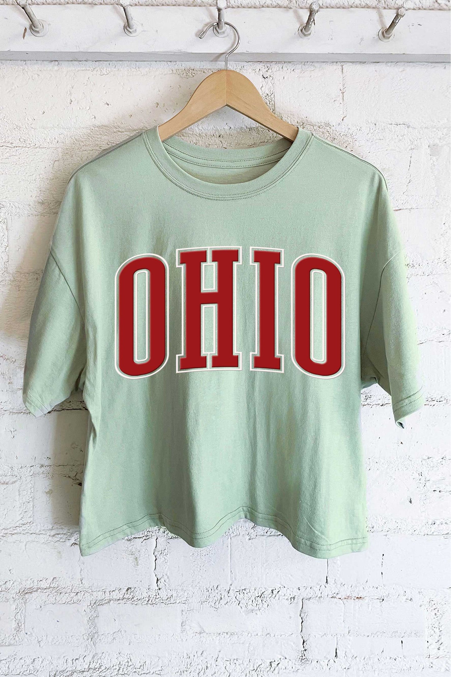 OHIO PUFF GRAPHIC LONG CROP TOP