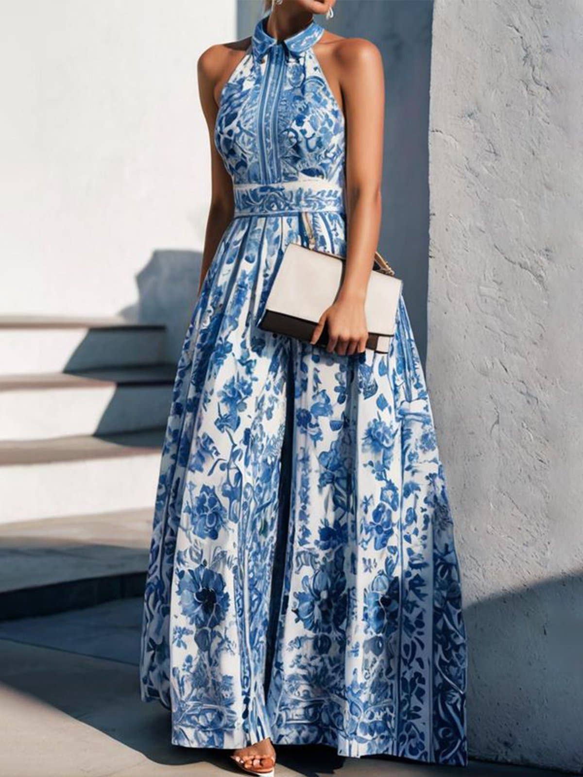 Womens Floral Maxi Dress N25Z273