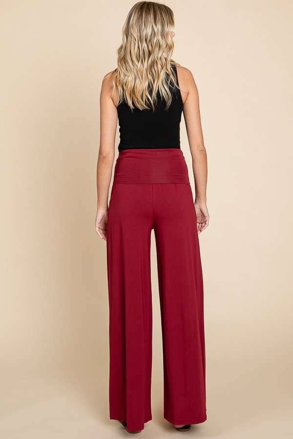 CJP1763 - FOLDABLE WAIST BAND PALAZZO PANTS