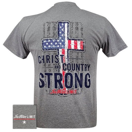 Southern Limit Christ Strong Mens Southern Graphic Tees
