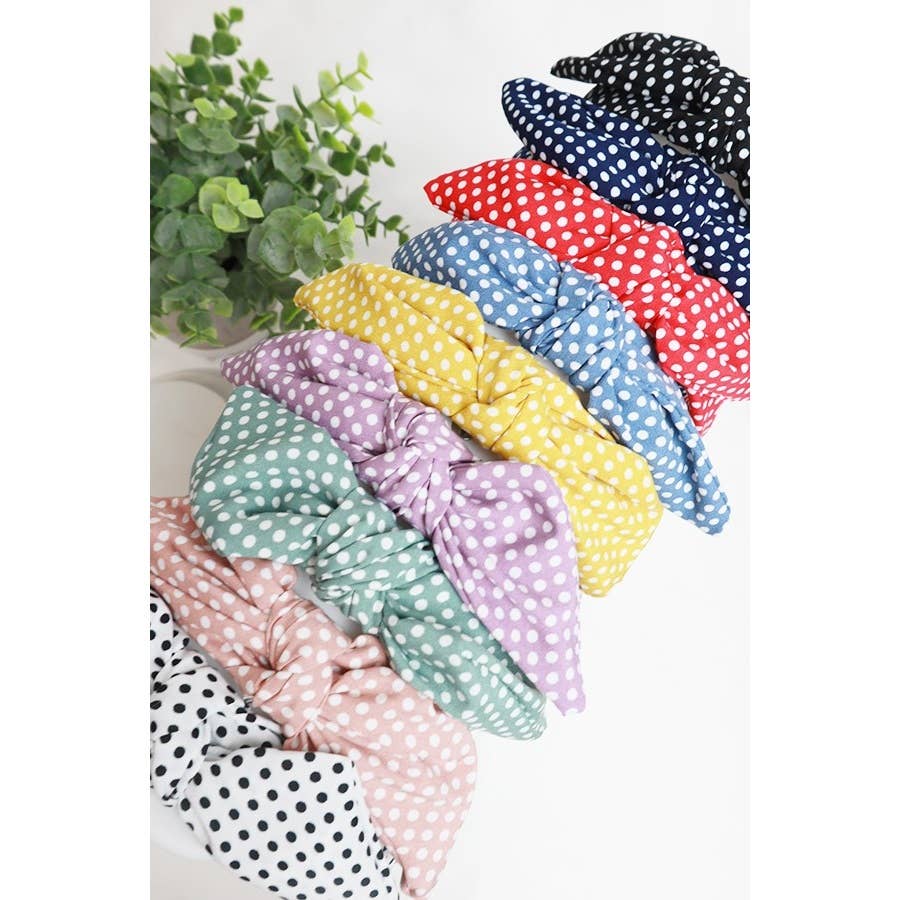 Polka Dot Ribbon Headband