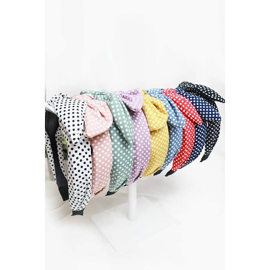 Polka Dot Ribbon Headband