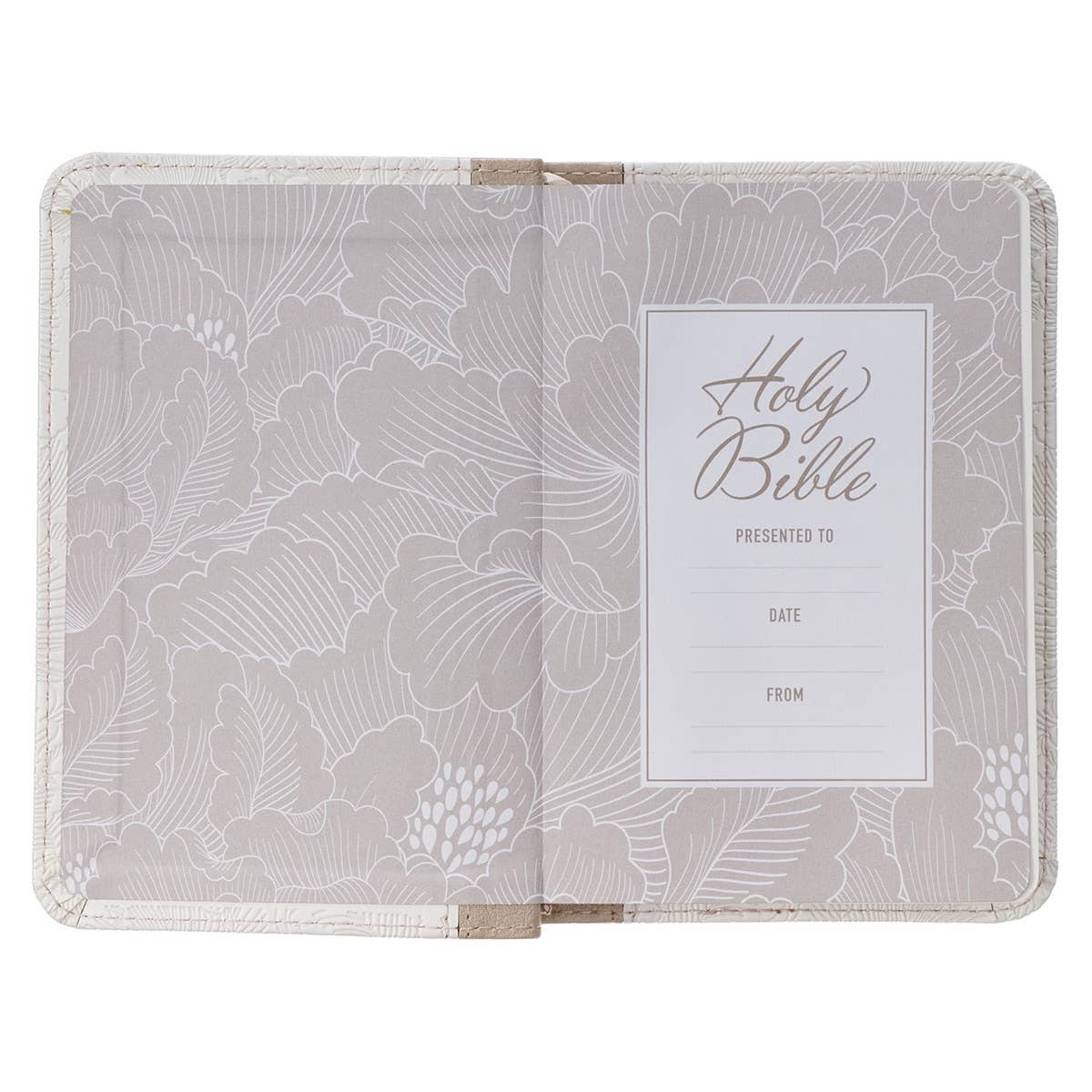KJV Bible Mini Pocket Faux Leather, White
