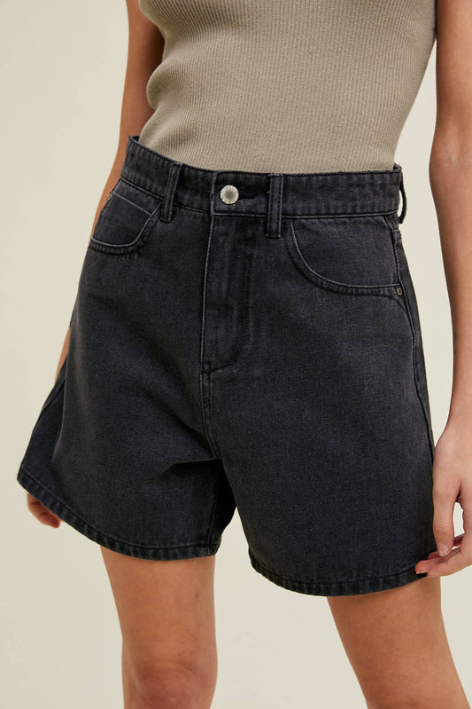 CLASSIC DENIM MOM SHORTS / WL24-8665