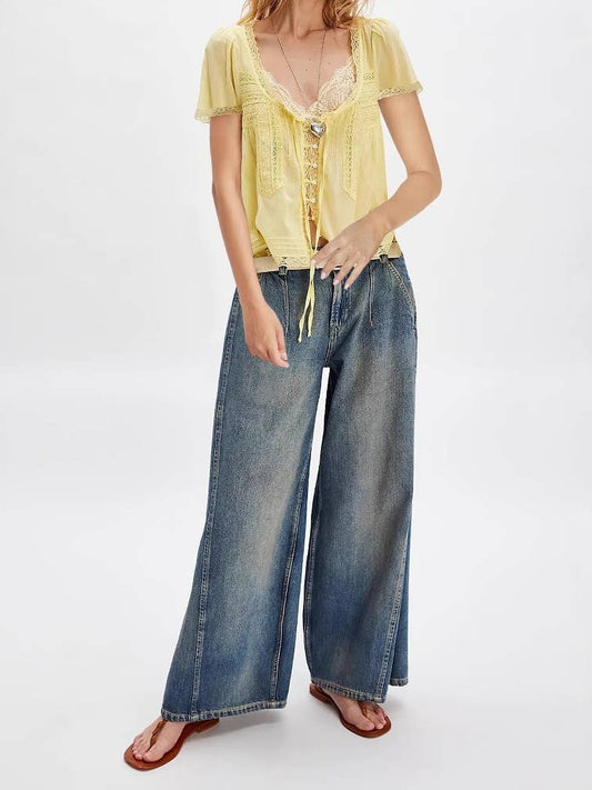 French-Inspired Organic Cotton Tie-Front Blouse N25Z212